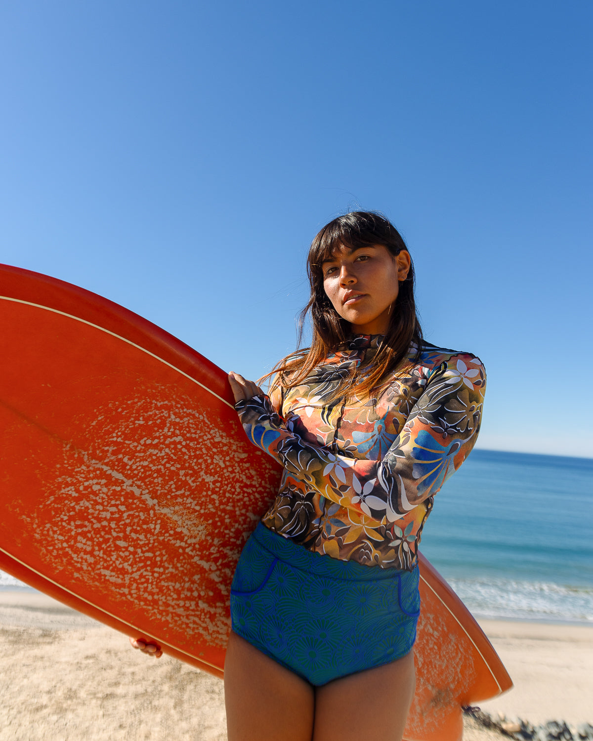 Sunisery Womens Two Piece Rash Guard Long Sleeve Swimsuit Surfing