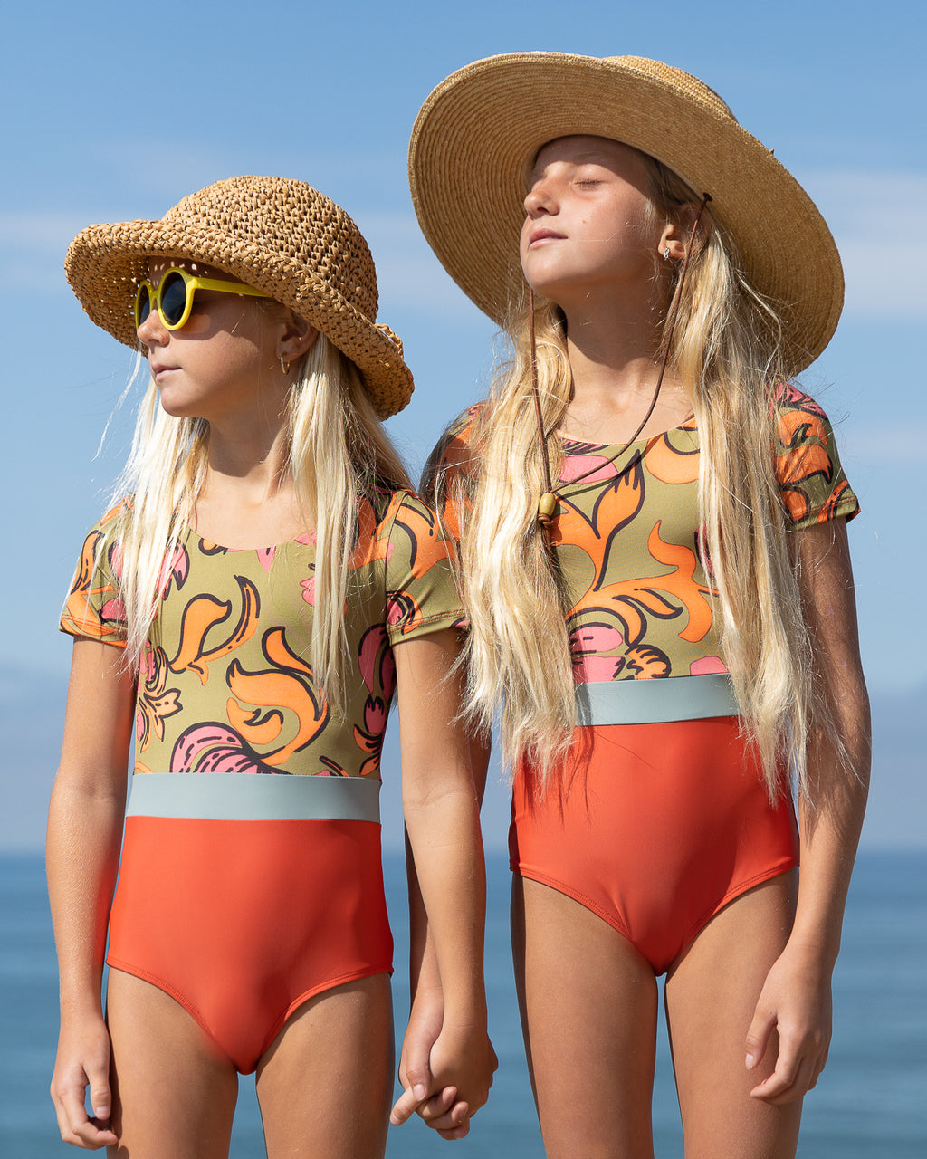 One Pieces 8 14 Year Kids Girls Holiday Pattern Two Piece Swimwear