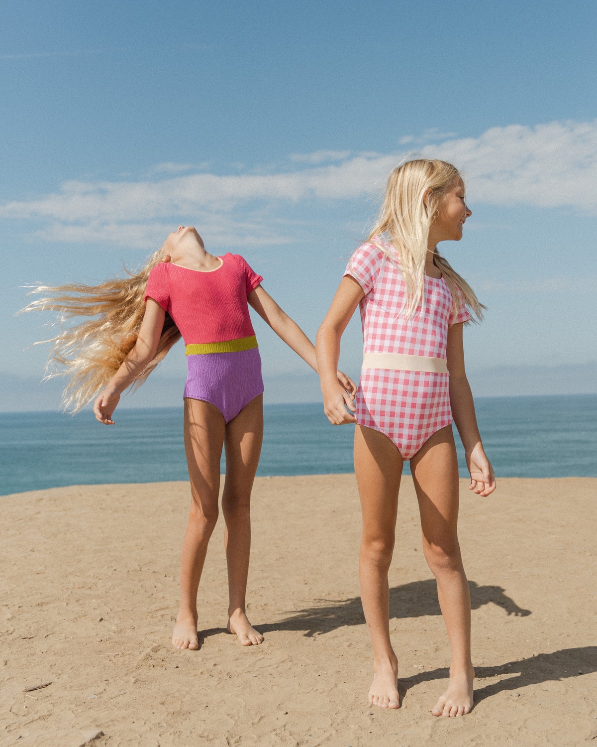Girl's two-piece swimwear with recycled materials